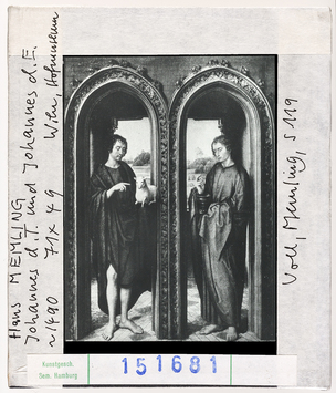 Vorschaubild Hans Memling: Johannes der Täufer und Johannes der Evangelist. Wien, Hofmuseum 